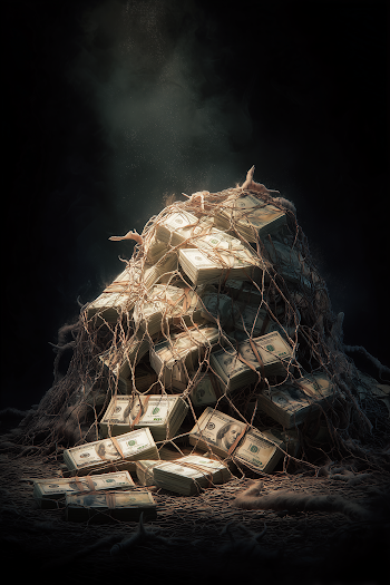 Entangled Wealth: A Symbolic Illustration