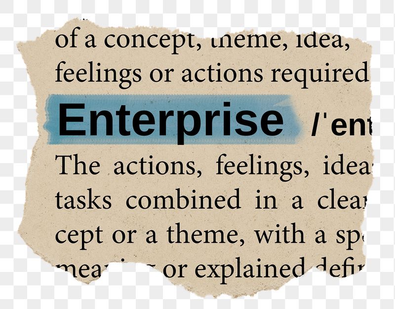 Enterprise png word sticker, torn | Free PNG - rawpixel