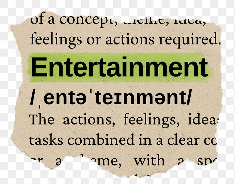 Entertainment png word sticker, torn | Free PNG - rawpixel