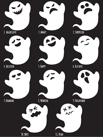Entry #16 by ceschram for I need some faces for this cartoon ghost ...