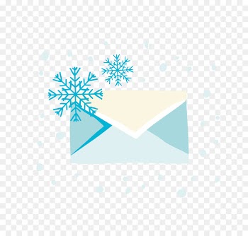 Envelope - Blue snowflakes 