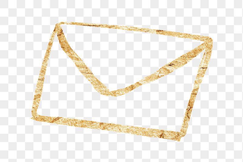 Envelope png sticker, gold glittery | Free PNG Illustration - rawpixel
