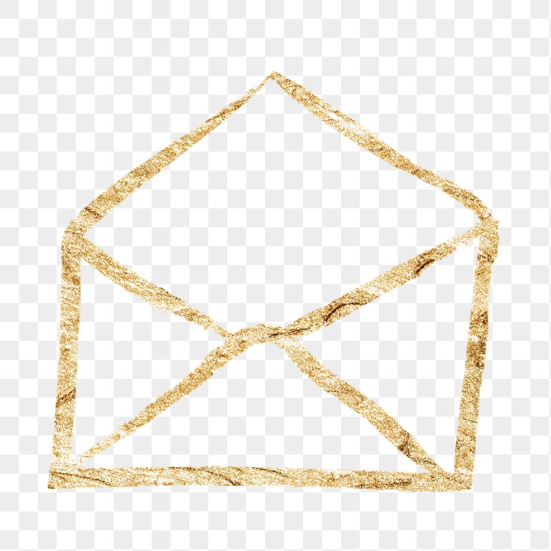 Envelope png sticker, gold glittery | Free PNG Illustration - rawpixel