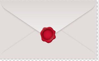 Envelope Sealing wax, Hand painted white envelope transparent background PNG clipart