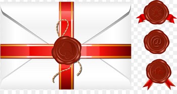 Envelope Sealing wax Postmark - Vector envelope 