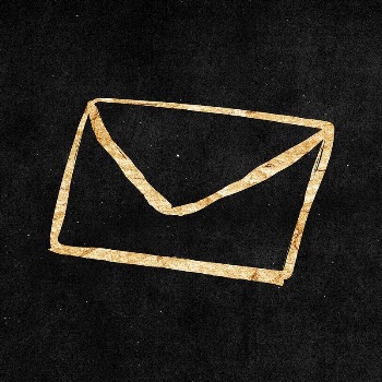 Envelope sticker, gold aesthetic doodle | Free PSD Illustration - rawpixel