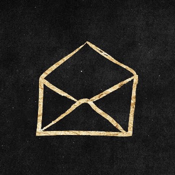 Envelope sticker, gold aesthetic doodle | Free PSD Illustration - rawpixel