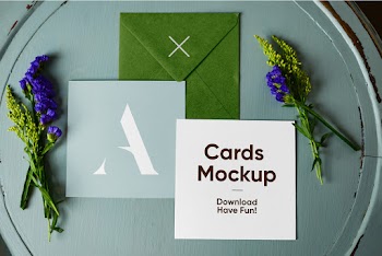 Envelope with Cards Mockup cards mockup download have fun! 