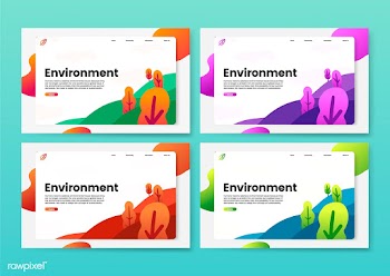 Environment and nature informational website .. | Free stock vector - 458381