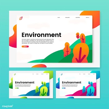 Environment and nature informational website .. | Free stock vector - 458403