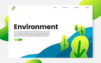 Environment and nature informational website .. | Free stock vector - 458420