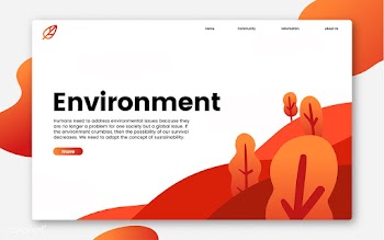 Environment and nature informational website .. | Free stock vector - 458453