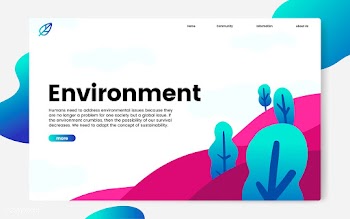 Environment and nature informational website .. | Free stock vector - 458459