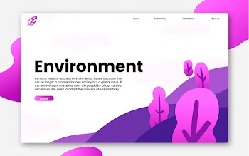 Environment and nature informational website .. | Free stock vector - 458460