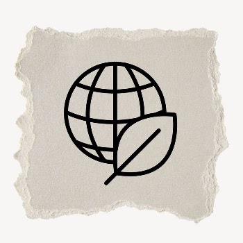 Environment collage element, torn paper | Free PSD - rawpixel