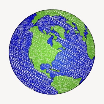 Environment globe hand drawn, illustration | Free Vector - rawpixel