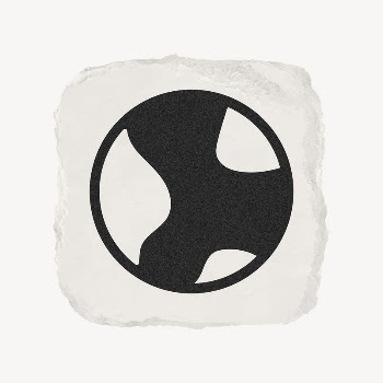 Environment globe icon, ripped paper | Free Icons - rawpixel