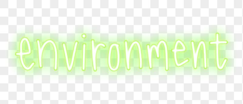 Environment png neon word sticker, | Free PNG - rawpixel