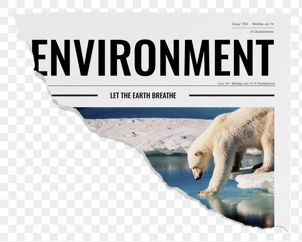 Environment png ripped newspaper sticker, | Free PNG - rawpixel