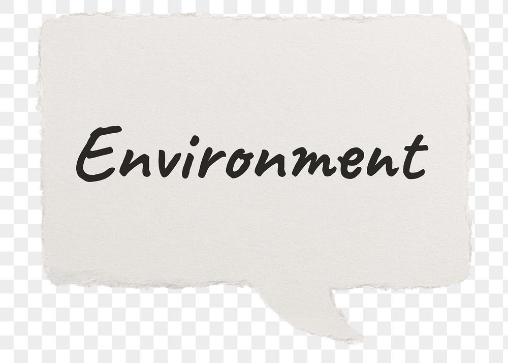 Environment png typography paper speech | Free PNG - rawpixel