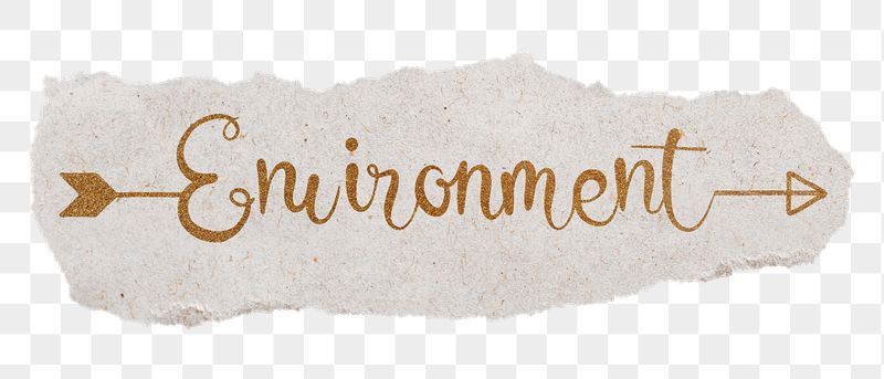 Environment png word, gold glittery | Free PNG - rawpixel