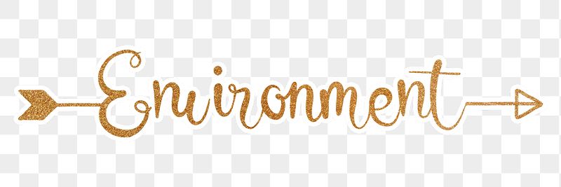 Environment png word, gold glittery | Free PNG - rawpixel