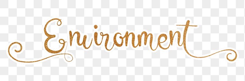 Environment png word, gold glittery | Free PNG - rawpixel