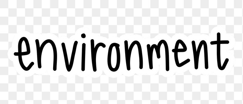 Environment png word sticker typography, | Free PNG - rawpixel