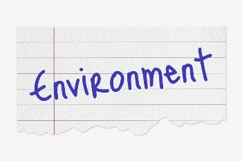 Environment word, lined note paper | Free PSD - rawpixel