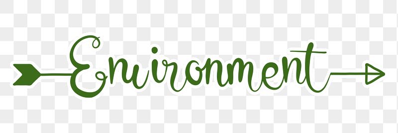 Environment word png, green calligraphy | Free PNG - rawpixel