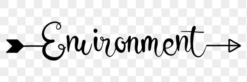 Environment word png, minimal black | Free PNG - rawpixel