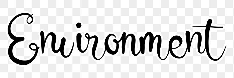 Environment word png, minimal black | Free PNG - rawpixel