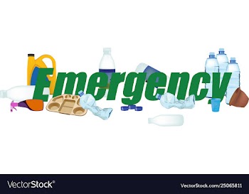 Environmental emergency plastic waste vector image