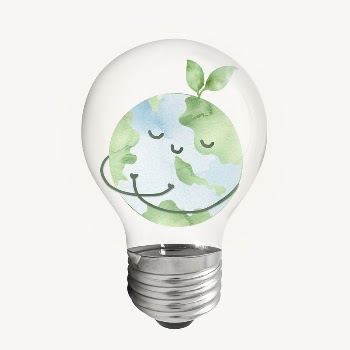 Environmental globe bulb, eco planet | Free PSD - rawpixel