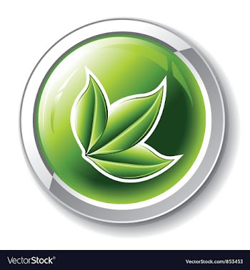 Environmental glossy button vector image