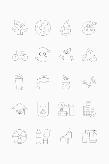 Environmental icon set | Free stock vector - 1206836