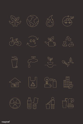 Environmental icon set | Free stock vector - 1206872