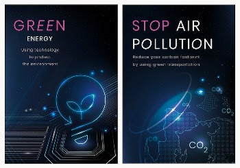 Environmental technology poster template psd | Free PSD - rawpixel