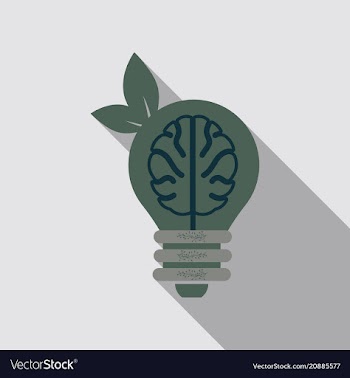 Environmentally friendly lamp with spiraea in the vector image