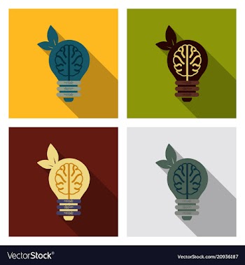 Environmentally friendly lamp with spiraea in the vector image