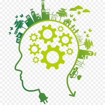 Environmentally friendly Sustainability Natural environment - Vector creative brain wires gear 