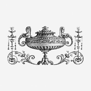 Epergne centerpiece clipart, decoration vintage | Free Vector - rawpixel