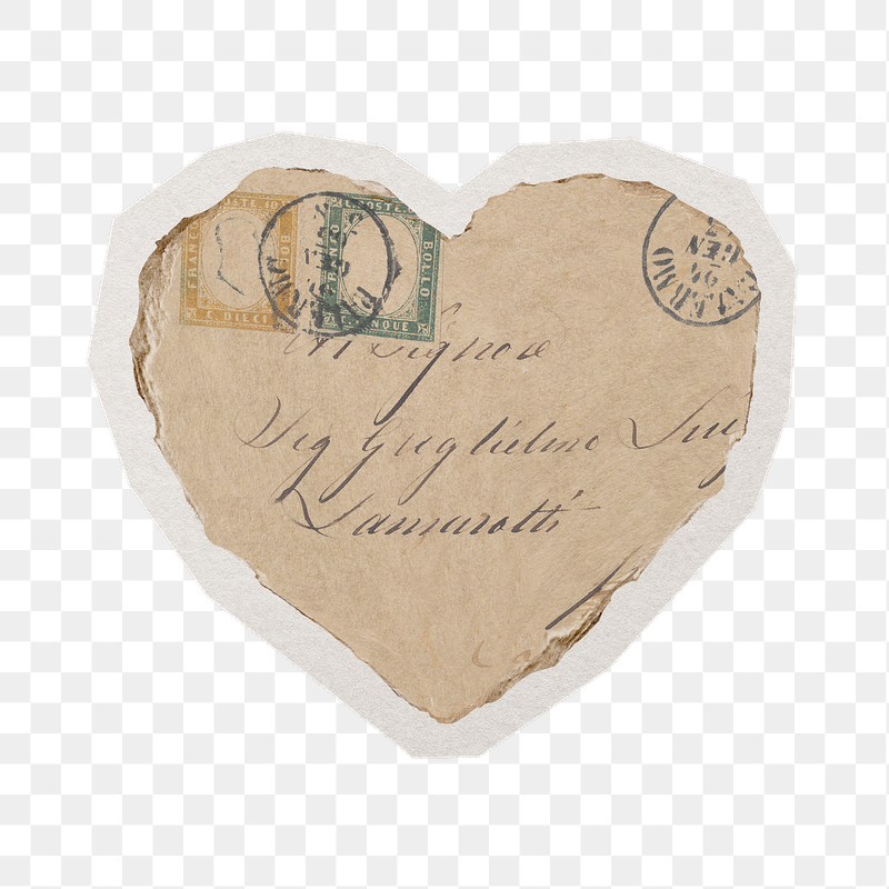Ephemera heart png vintage sticker, | Free PNG - rawpixel
