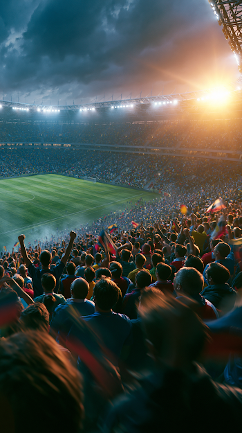 Epic Stadium Atmosphere at Twilight
