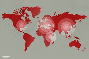Epicenters of coronavirus pandemic on the world map background | Free  illustration - 2300520