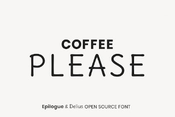Epilogue & Delius open source | Free Font Add-on - rawpixel