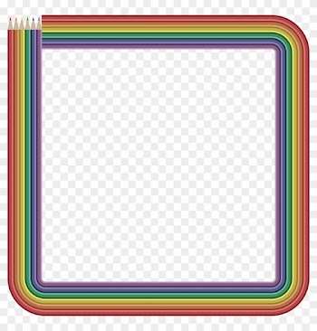 - Eps, - Svg, - Free Clipart Of A Frame Of Colored - Colored Pencil Frame Png