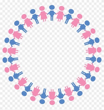 - Eps, - Svg, - Free Clipart Of A Round Border - Male And Female Symbols Holding Hands