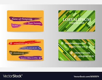 Eps10 abstract elegant business cards templates vector image