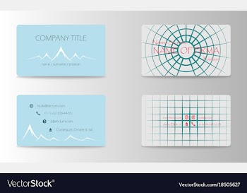 Eps10 abstract elegant business cards templates vector image